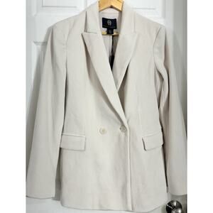 NEW House of Harlow 1960 Cream Off White Corduroy Oversized Blazer Size Small S